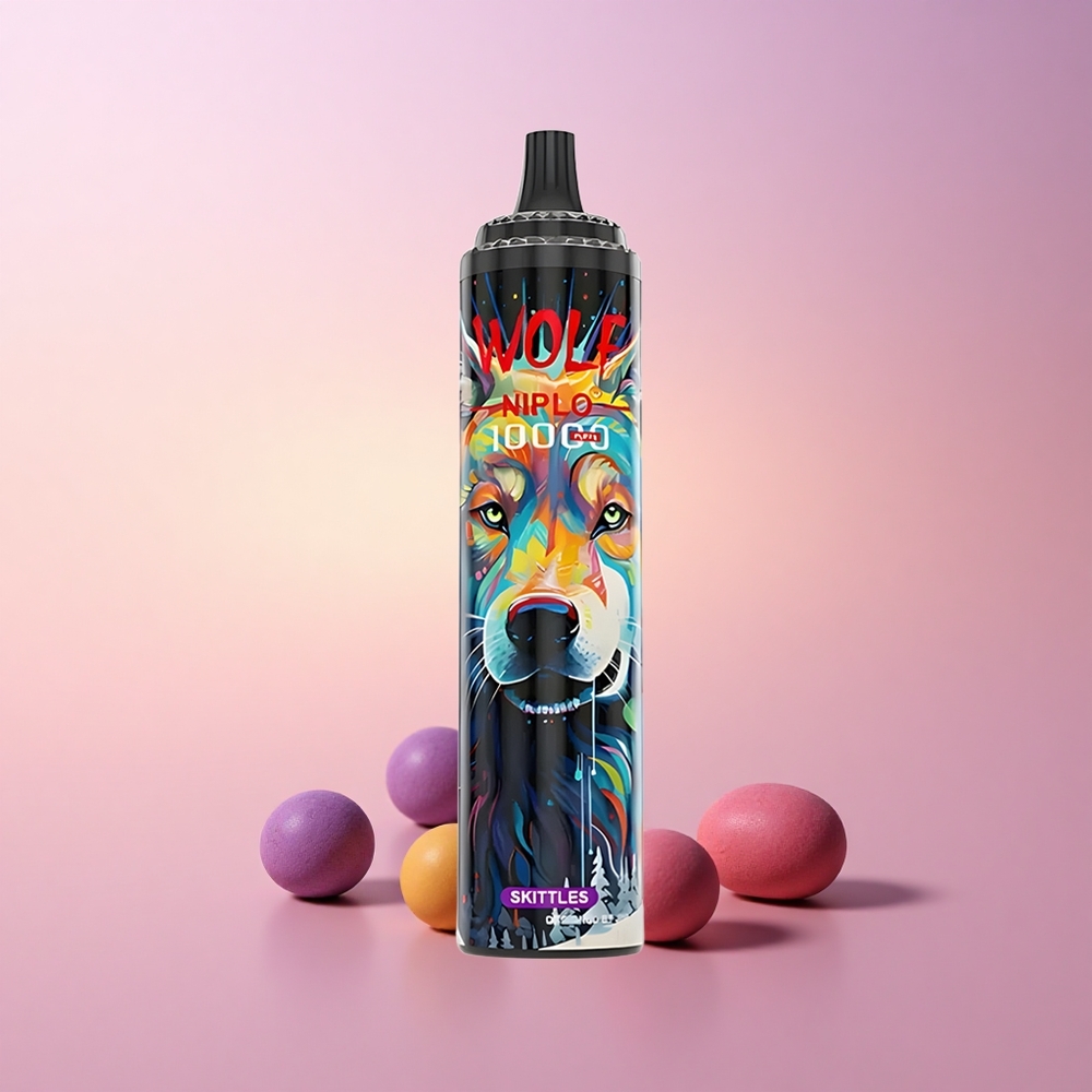 JNR Wolf Niplo 10000 Vikerkaare 20ml Kiire Laadimine 5 Nikotiin