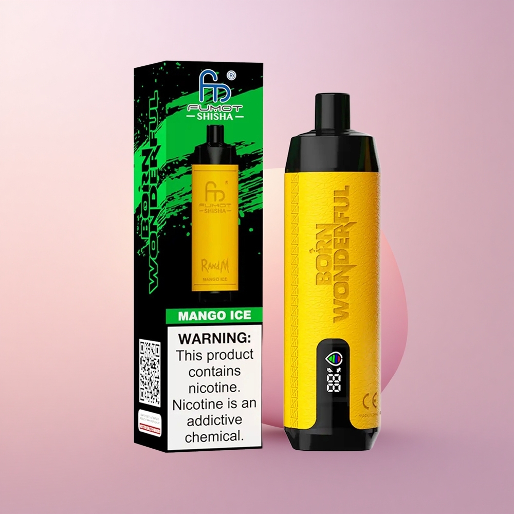 RandM Fumot Shisha 10000 Puffs Mango Jää LED 18ml 850 mAh