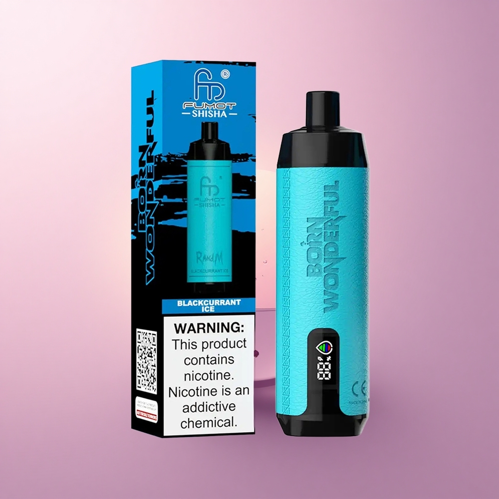 RandM Fumot Shisha 10000 Puffs Mustika-Jää 18ml 06ohm Mesh
