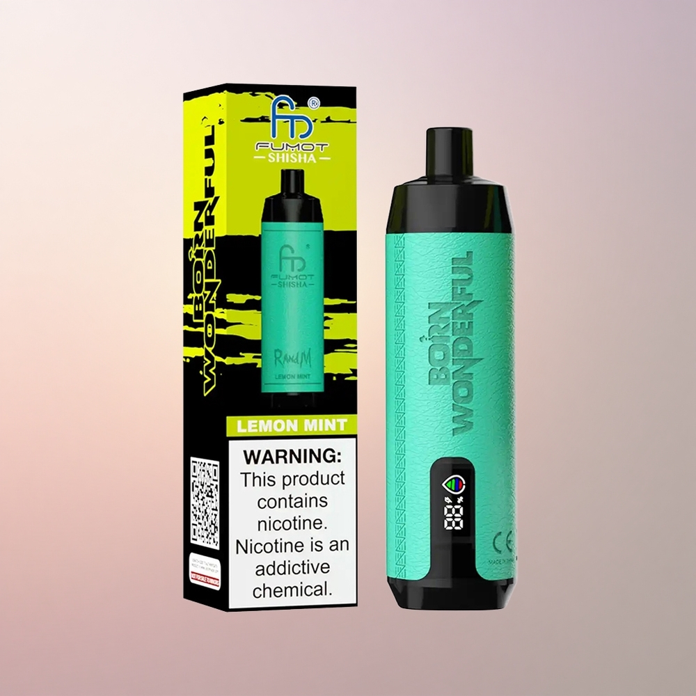 RandM Fumot Shisha 10000 Puffs Sidruni-Mündi 18ml 850mAh 06ohm