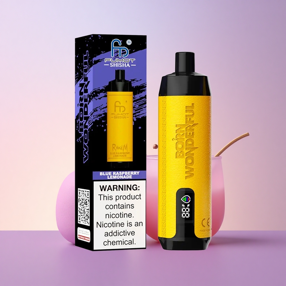 RandM Fumot Shisha 10000 Puffs Sinine Vaarika-Limonadipudel 18ml 06ohm Tüüp-C