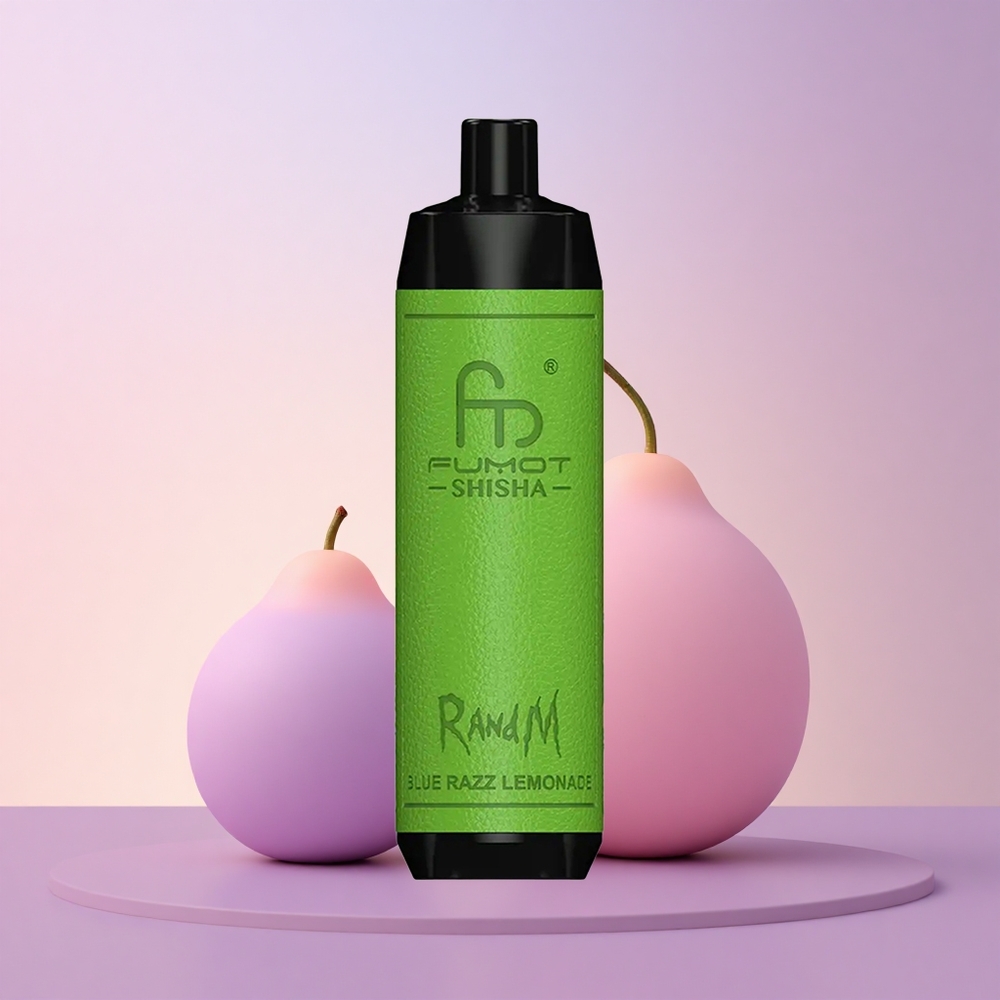 RandM Fumot Shisha 10000 Puffs Sinine Vaarikas Limonaad 850 mAh 18ml Tüüp-C