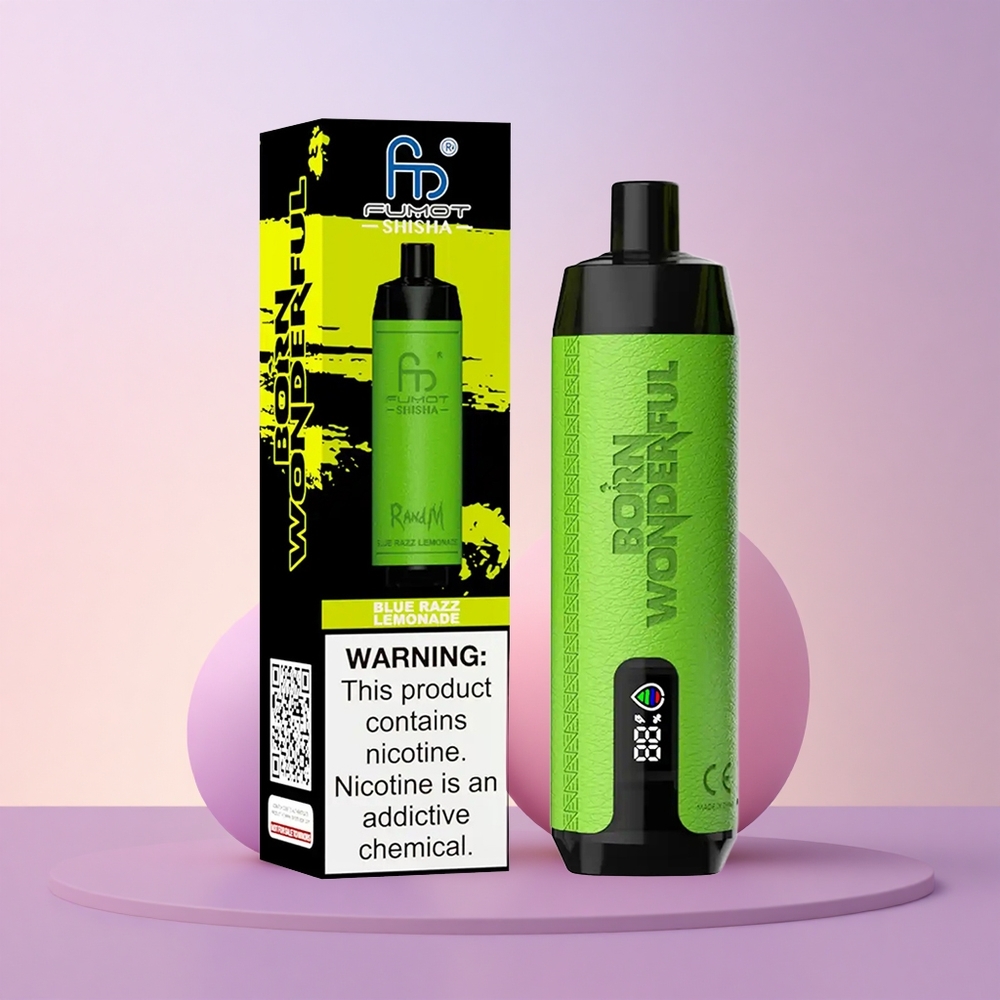 RandM Fumot Shisha 10000 Puffs Sinine Vaarikas Limonaad 850 mAh 18ml Tüüp-C