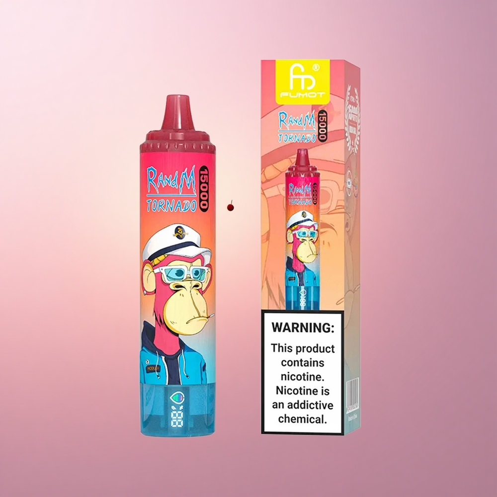 RandM Fumot Tornado 15000 Puffs Kirss Tuulepuhur 25ml Mesh
