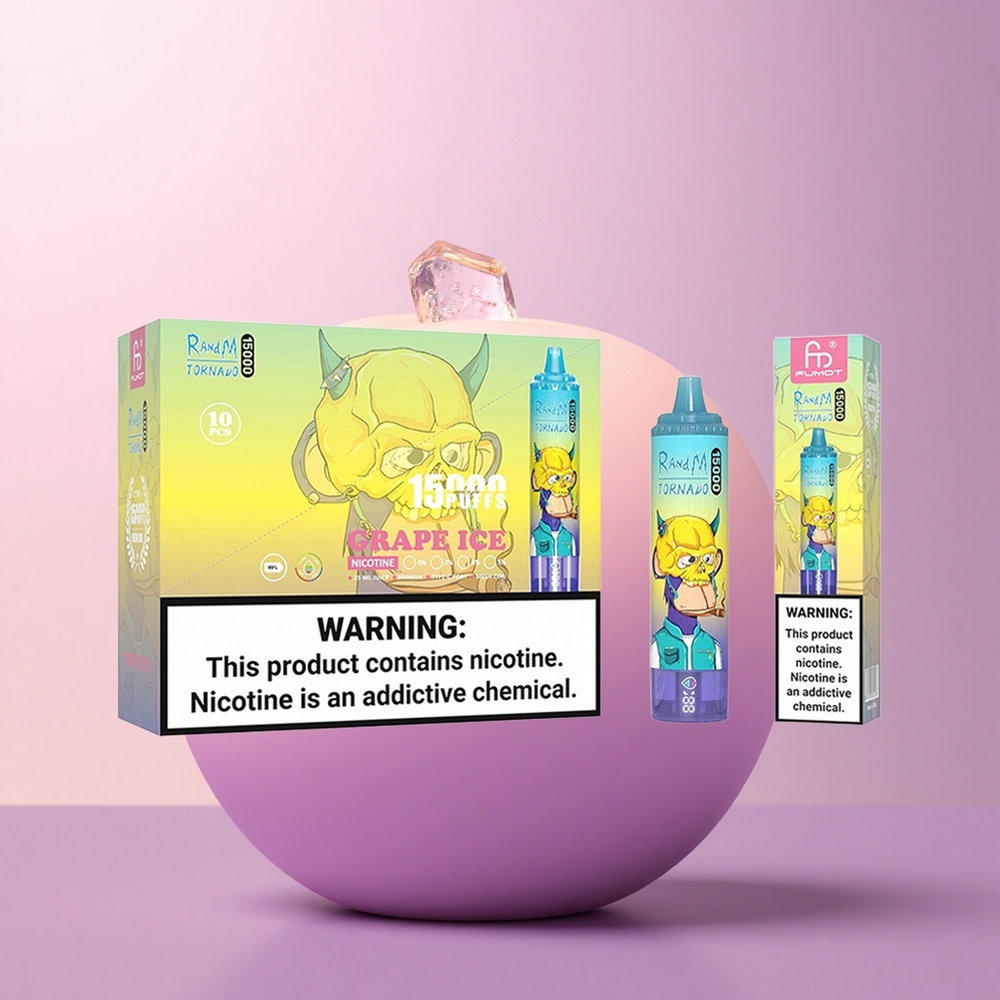 RandM Fumot Tornado 15000 Puffs Viinamarja Jää 25ml 850mAh Mesh