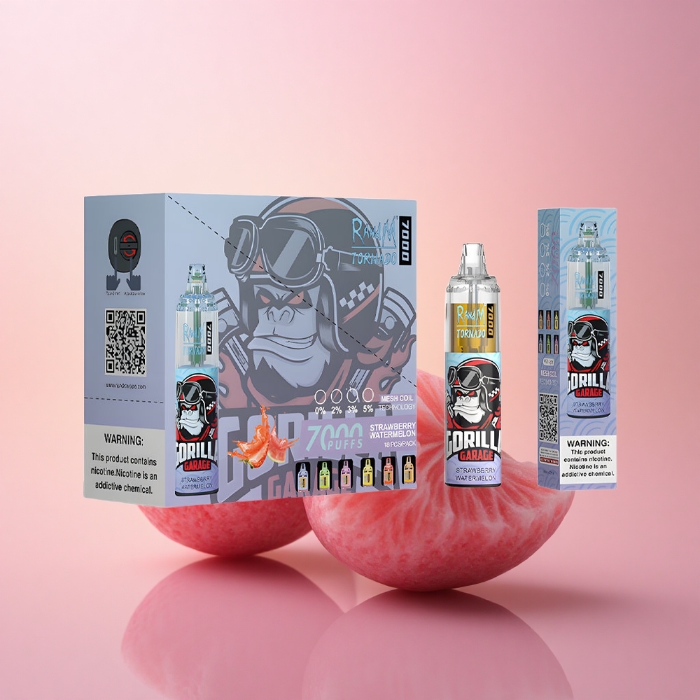 RandM Fumot Tornado 7000 Puffs Maasika-Arbuus 14ML Mesh Coil