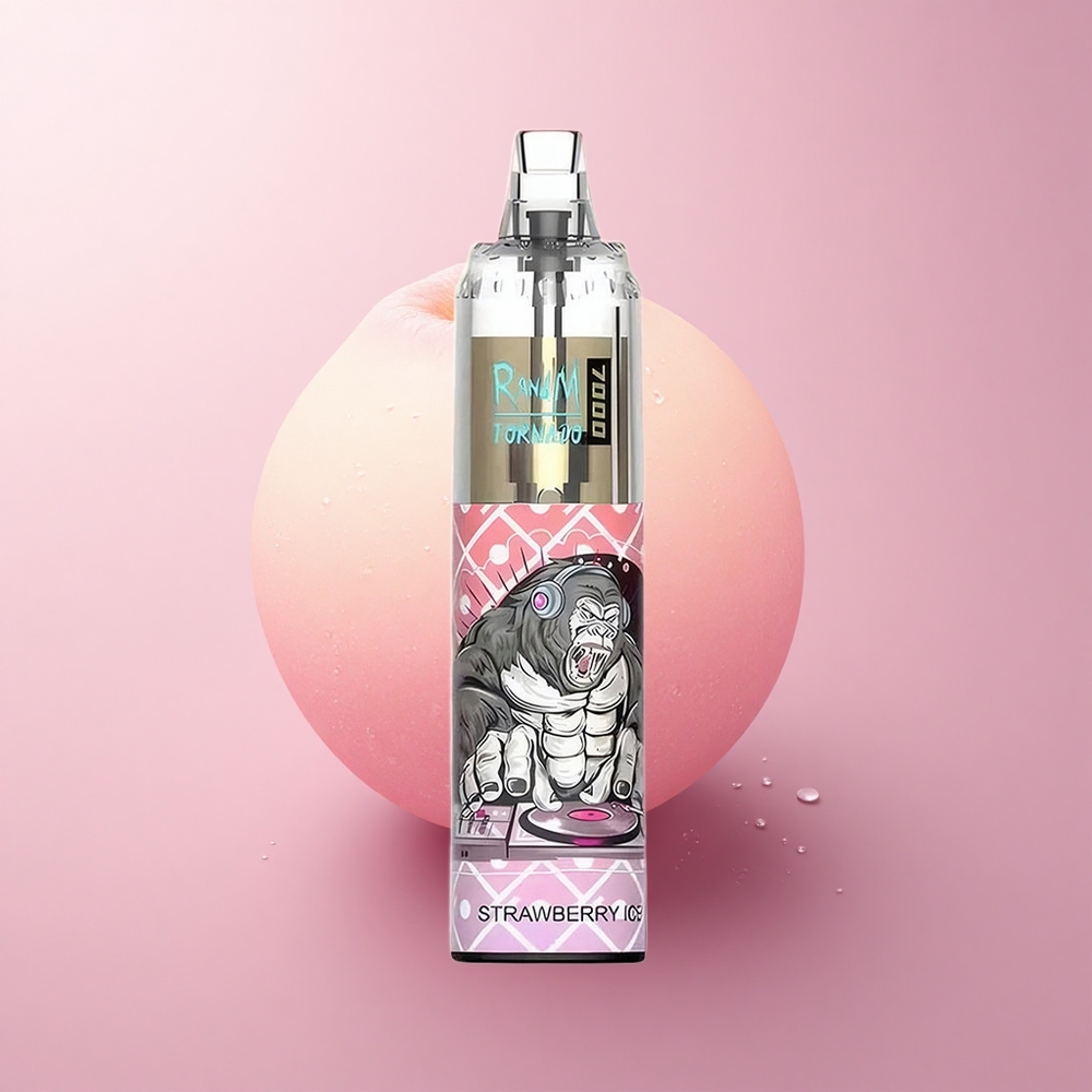 RandM Fumot Tornado 7000 Puffs Maasikajää 14ML Mesh Coil Type-C
