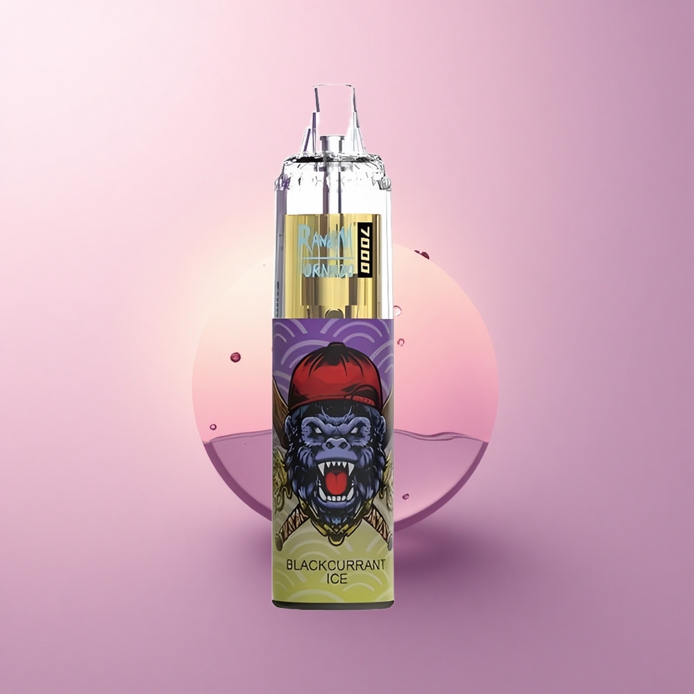 RandM Fumot Tornado 7000 Puffs Mustika-Mesimuna Jää 14ml Mesh Südamikuga