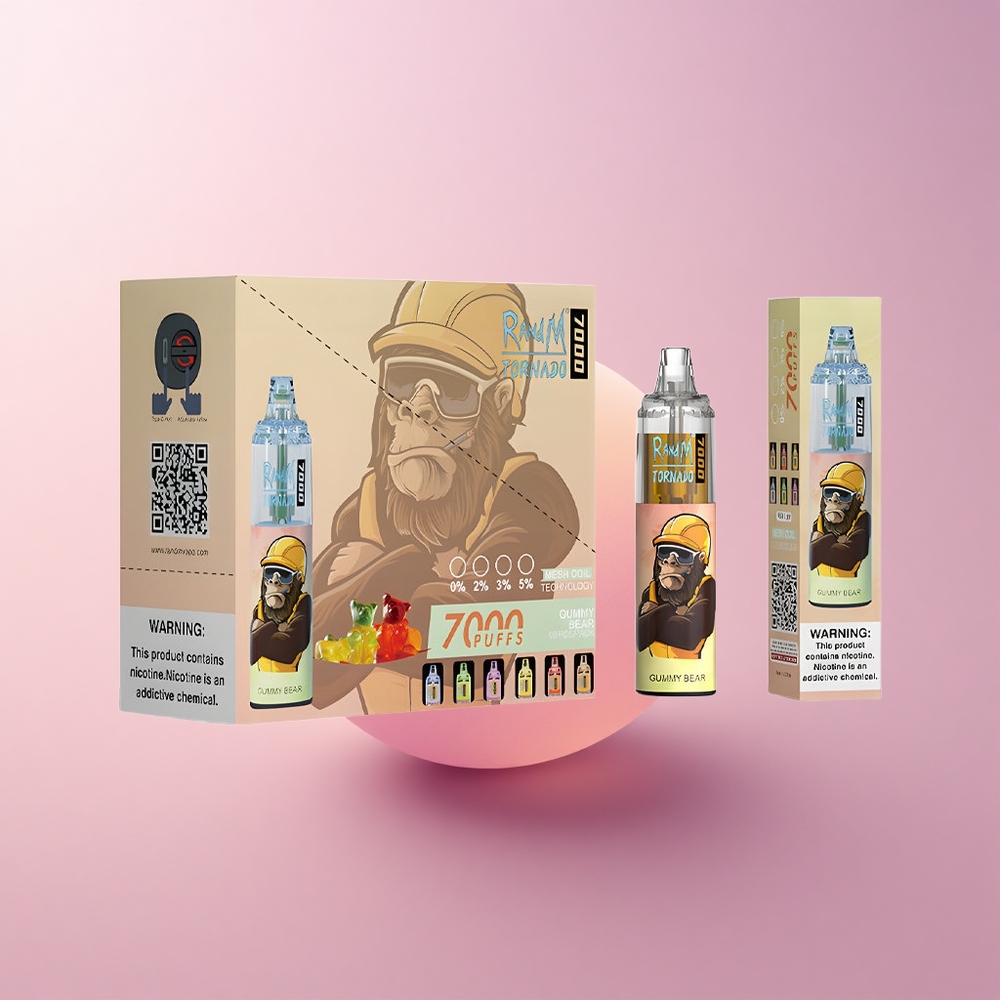 RandM Fumot Tornado 7000 Puffs Nätsukaru 14ML Mesh Coil RGB