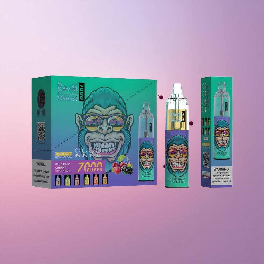 RandM Fumot Tornado 7000 Puffs Sinine Vaarika-Mesh 14ML 850MAH