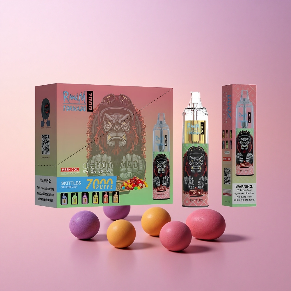 RandM Fumot Tornado 7000 Puffs Skittles Meshhästi 850 MAH 14 ML