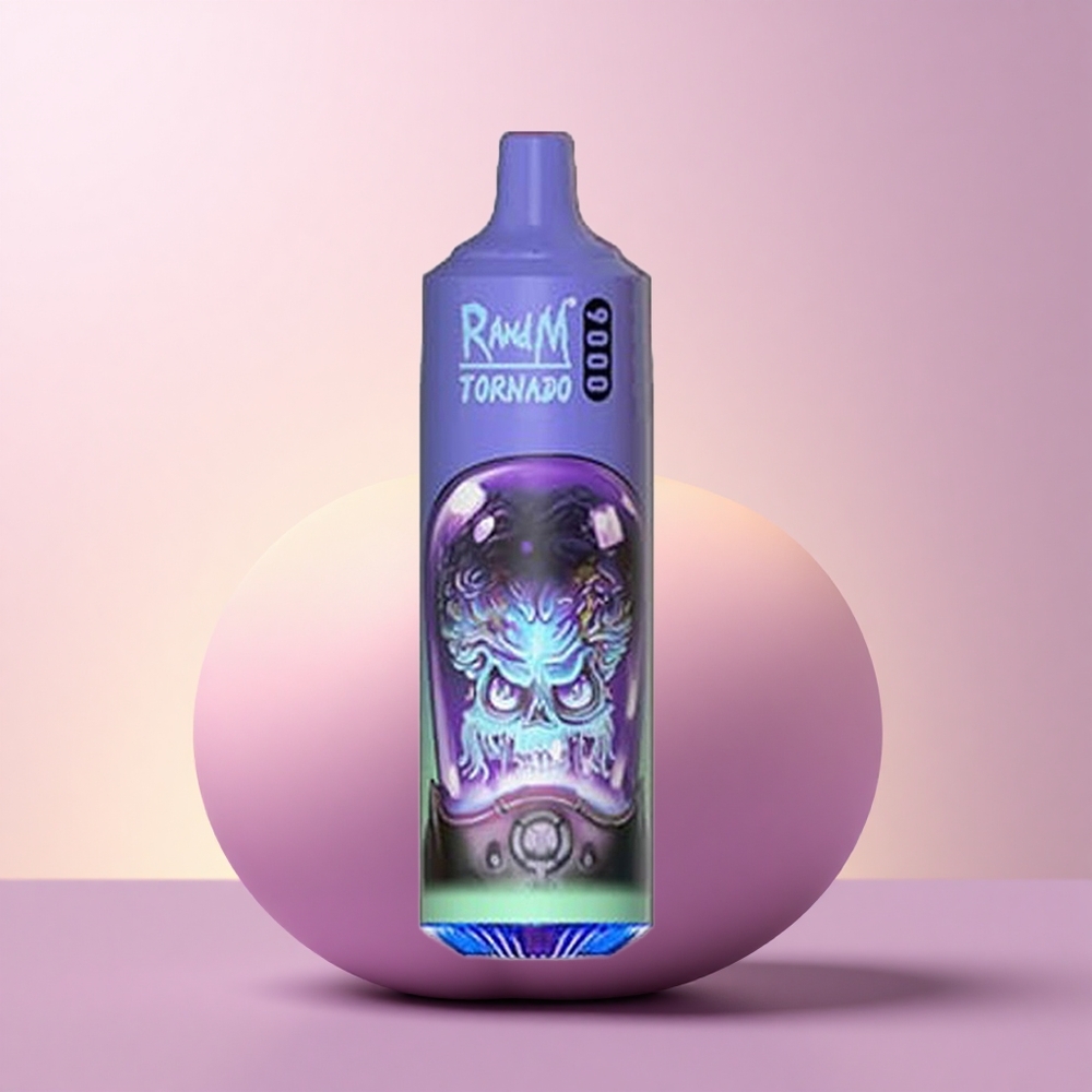 RandM Fumot Tornado 9000 Puffs Aloe Viinamarja 18 mL Võrkpooli RGB Ekraan