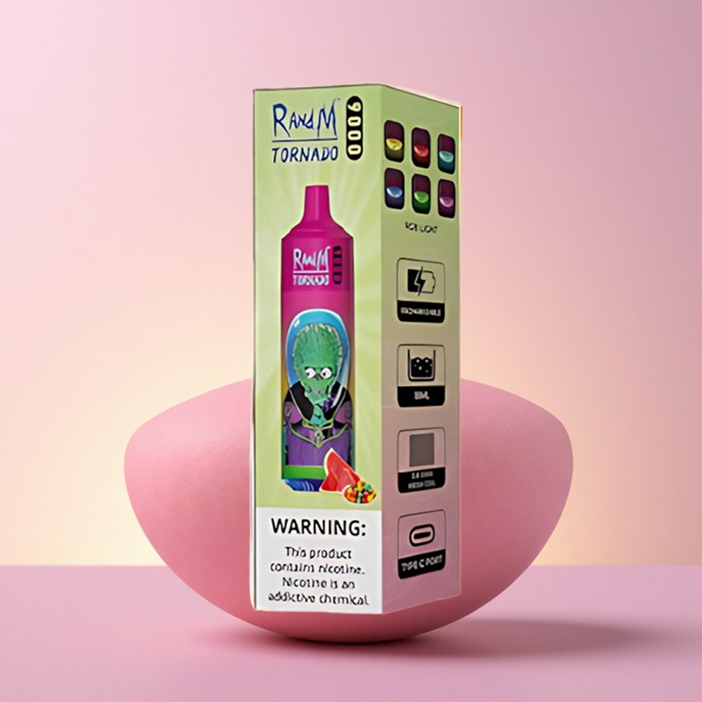 RandM Fumot Tornado 9000 Puffs Arbuusi Mullgummi 18 mL Võrkvici RGB Ekraan