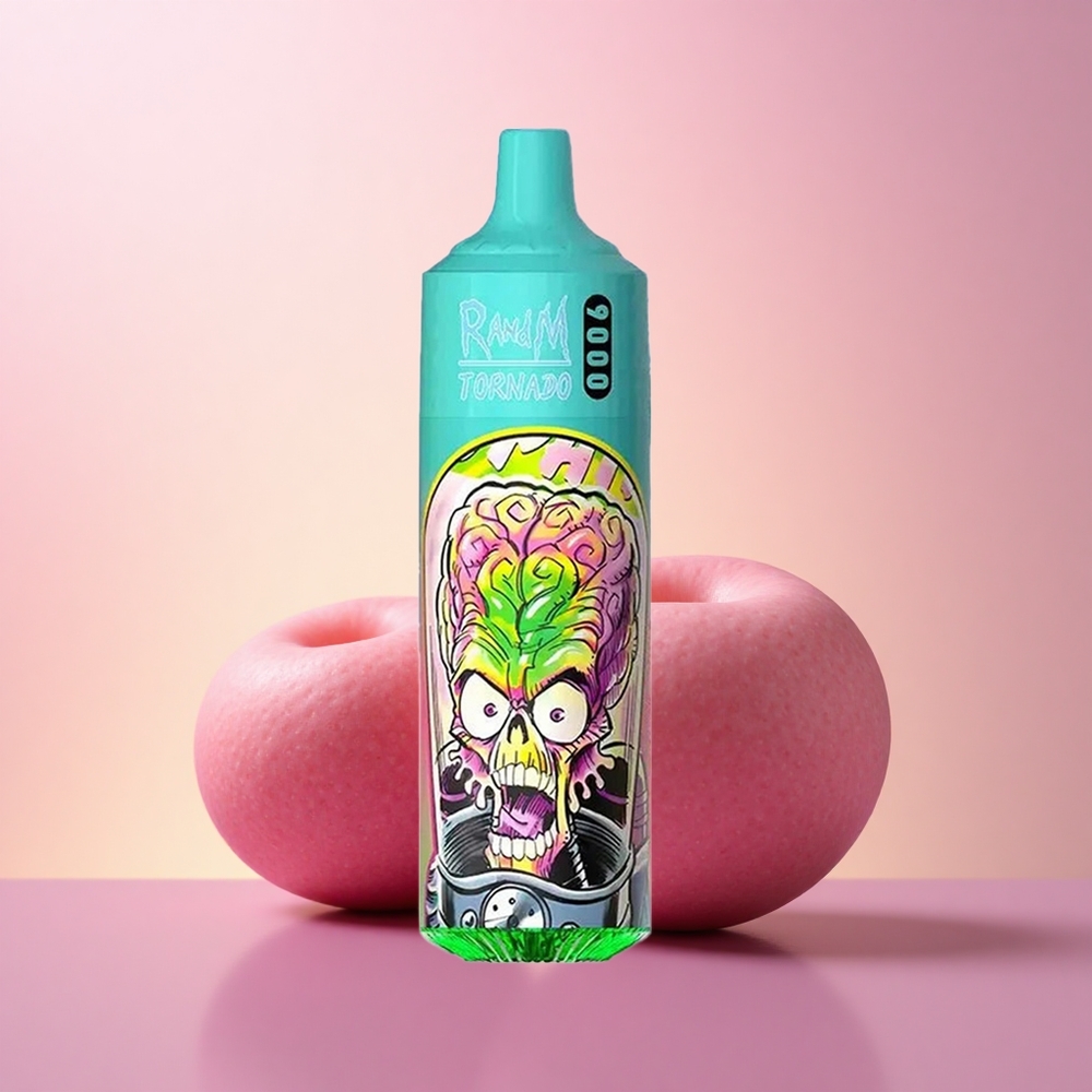 RandM Fumot Tornado 9000 Puffs Maasika Granaat RGB Ekraaniga 18 mL Mähisots