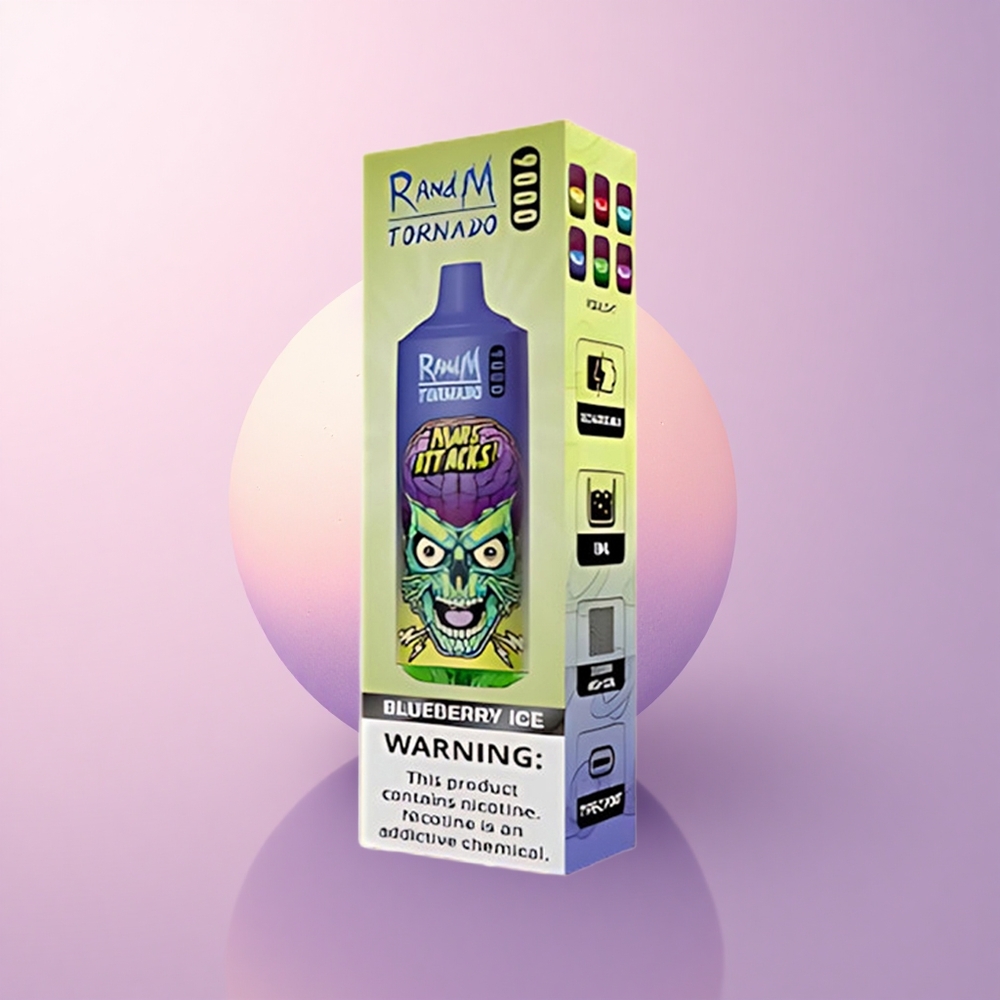 RandM Fumot Tornado 9000 Puffs Mustika Jää 850 mAh Võrkpooliga