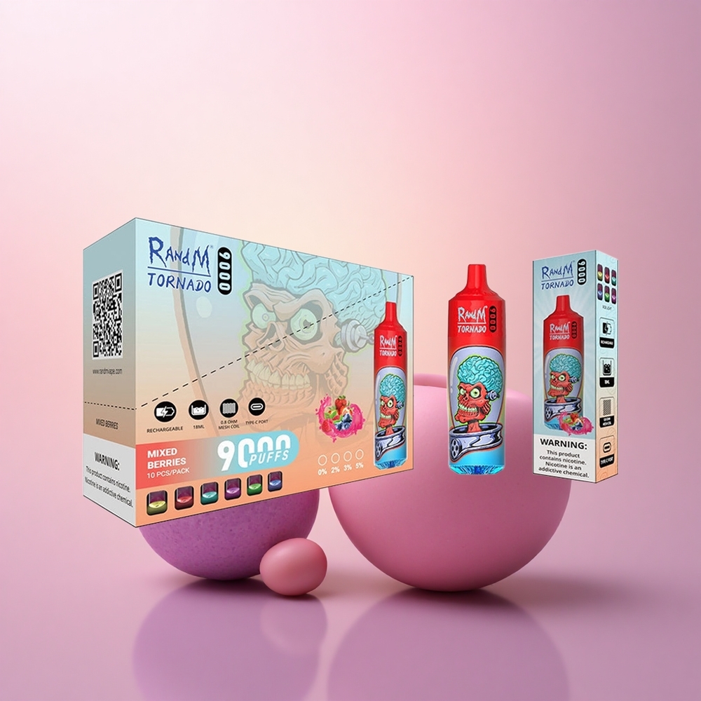 RandM Fumot Tornado 9000 Puffs Segamari 850 mAh Laaditav 18 mL Võrkpool