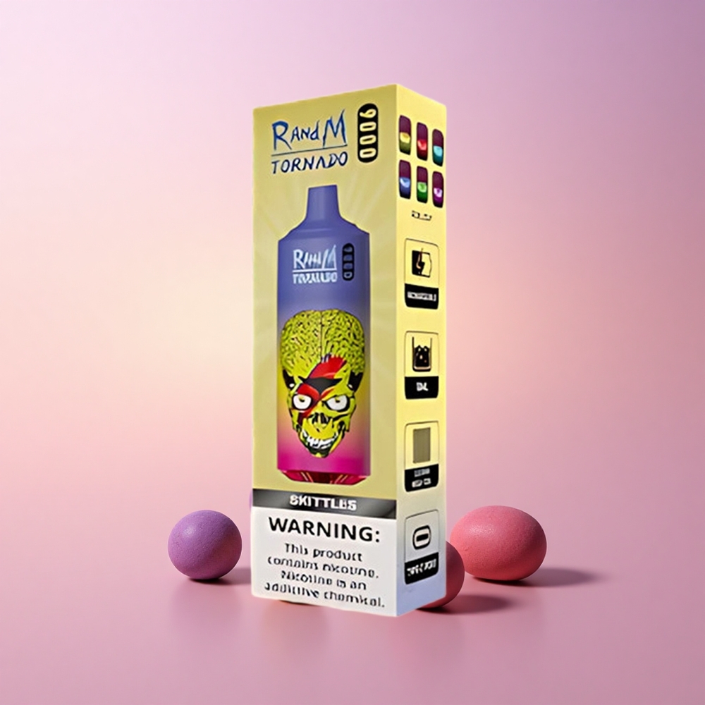 RandM Fumot Tornado 9000 Puffs Vikerkaare Maitsed 9000 Suutmist 850 mAh Laetav 18 mL Võrgusüdamikuga