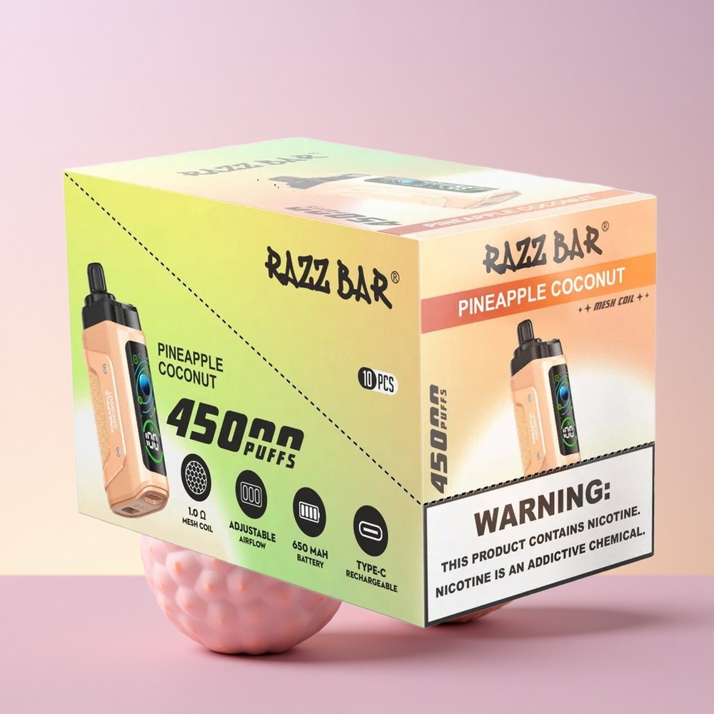 Razz Bar 45000 Puffs Ananass Kookos Mesh 10 Ohm
