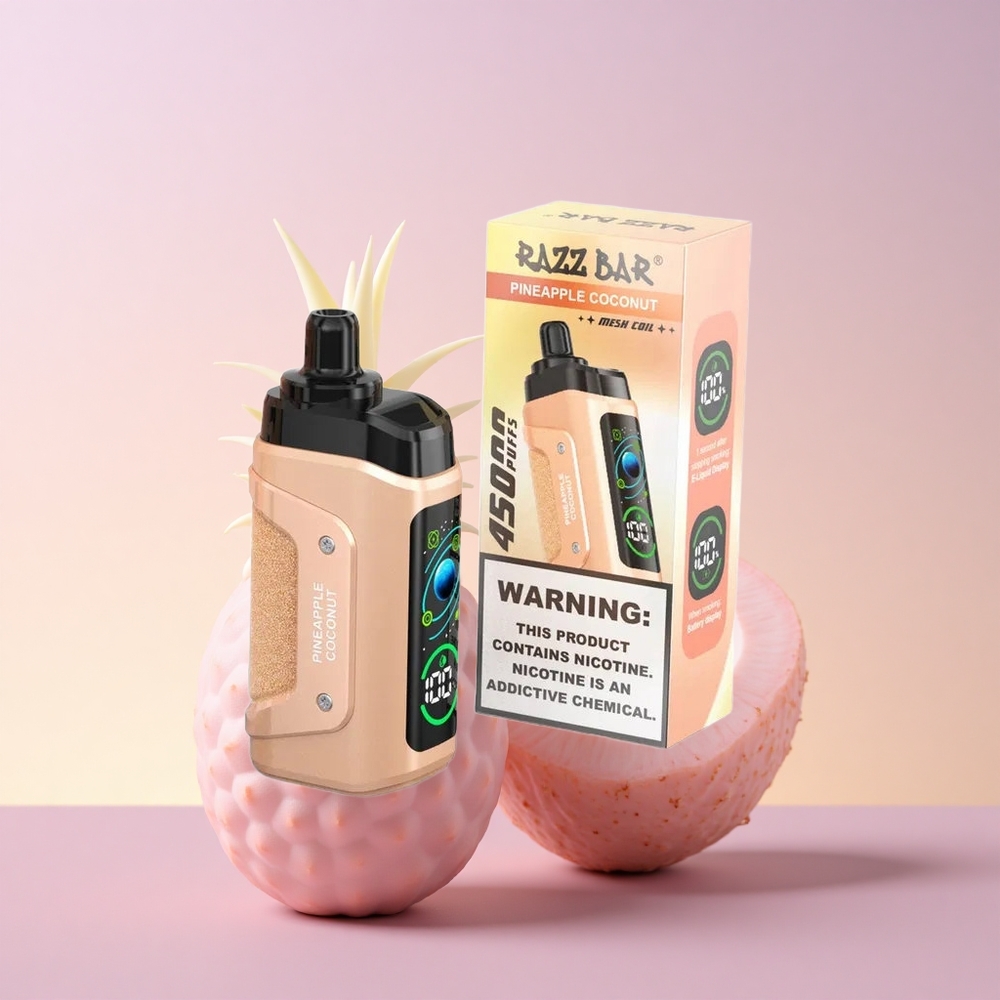 Razz Bar 45000 Puffs Ananass Kookos Mesh 10 Ohm