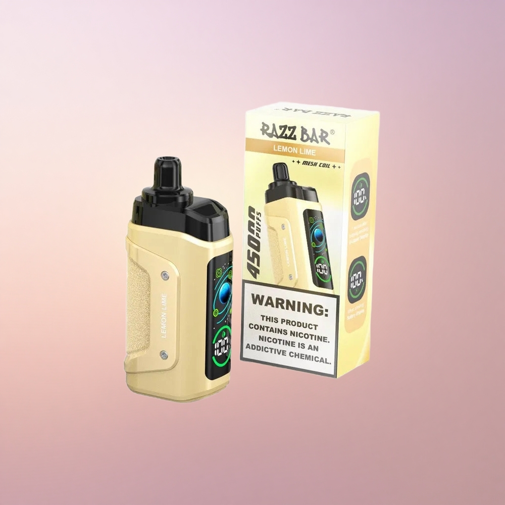 Razz Bar 45000 Puffs Laimi-Limi Mesh 10 Ohm Õhureguleeritav