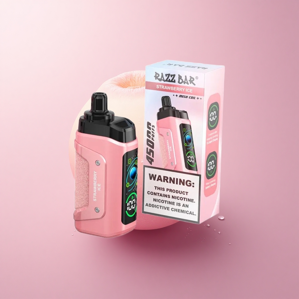 Razz Bar 45000 Puffs Maasikajää 10 Ohm Võrkkeelega