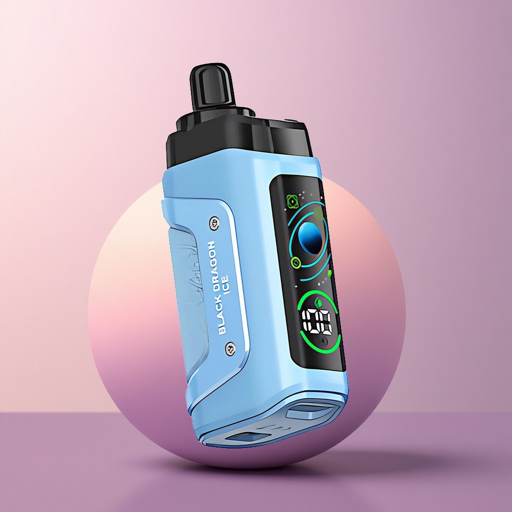 Razz Bar 45000 Puffs Must Draakon Jää 10 Ohm Võrkpool Type-C Laadimine