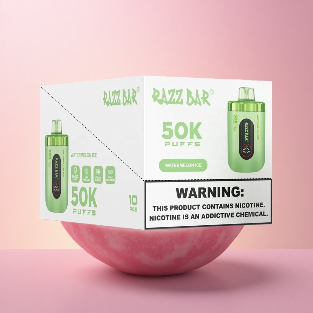 Razz Bar 50K Puffs ArbuusiJää 10 Ohm Tüüp-C