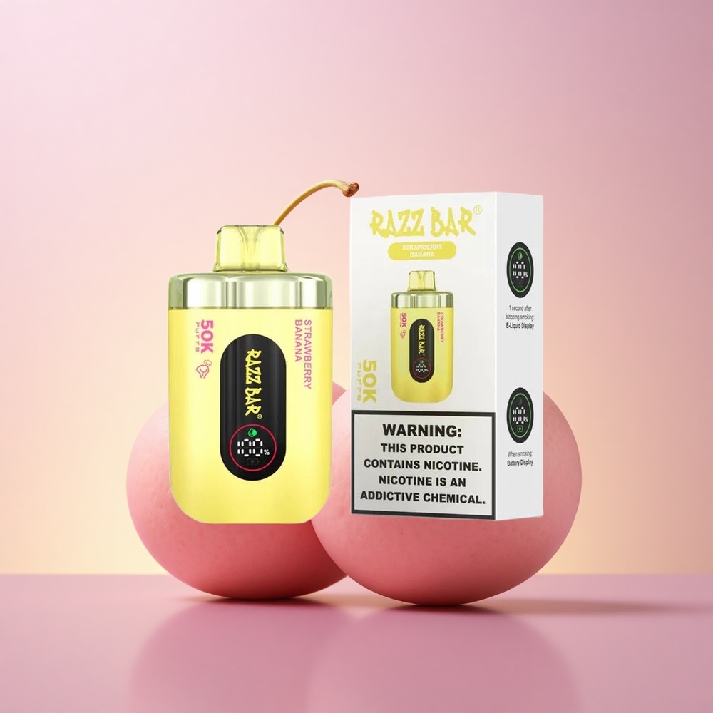 Razz Bar 50K Puffs Maasika-Banaani Tüüp-C 2 Nikotiin