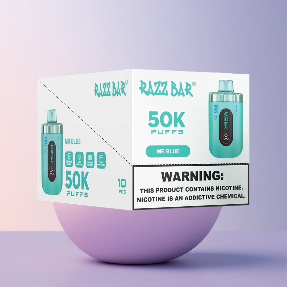 Razz Bar 50K Puffs Sinine Meesh 10 Ohm Laaditav