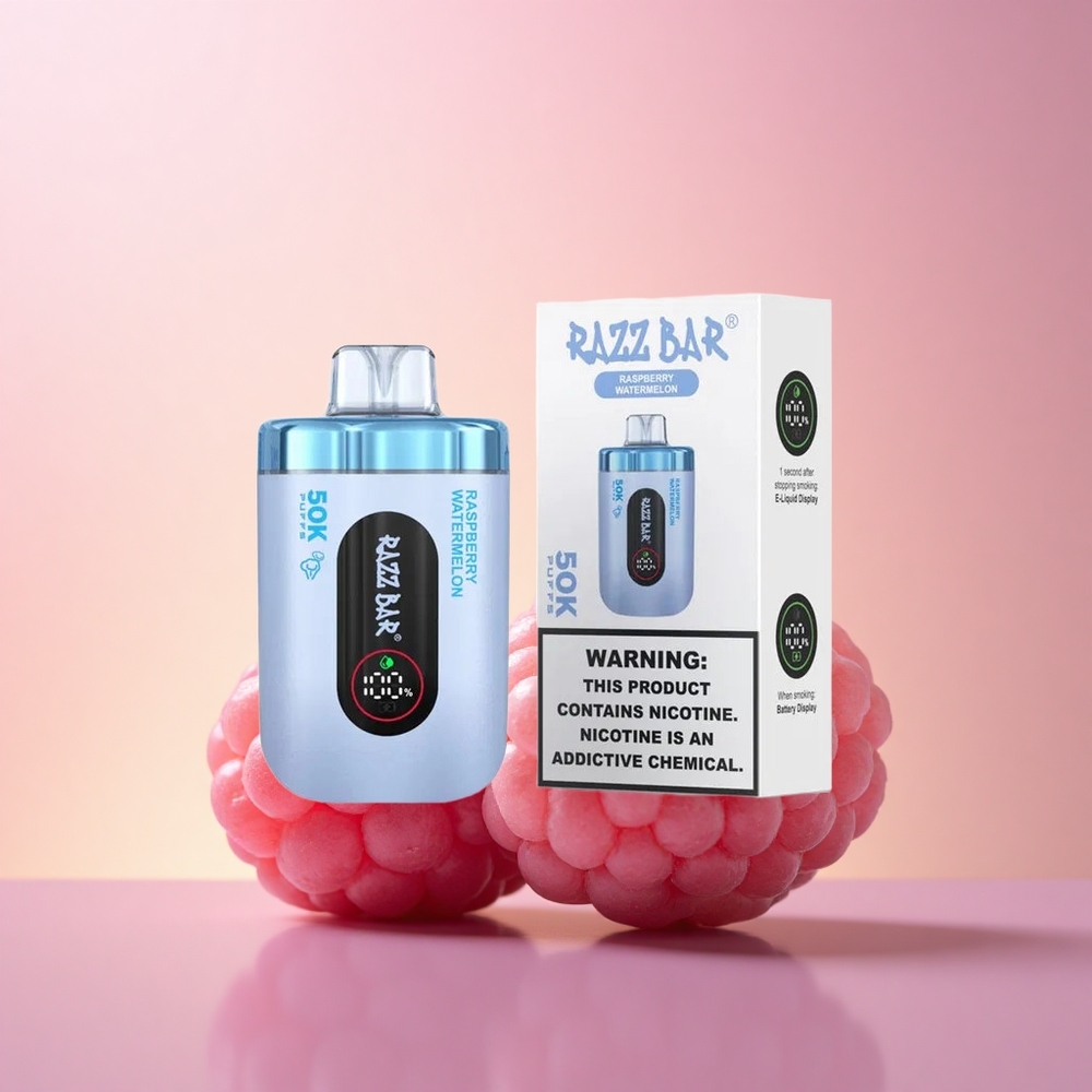 Razz Bar 50K Puffs Võser-Arbuus 10 Ohm Mesh 650 Mah Type-C