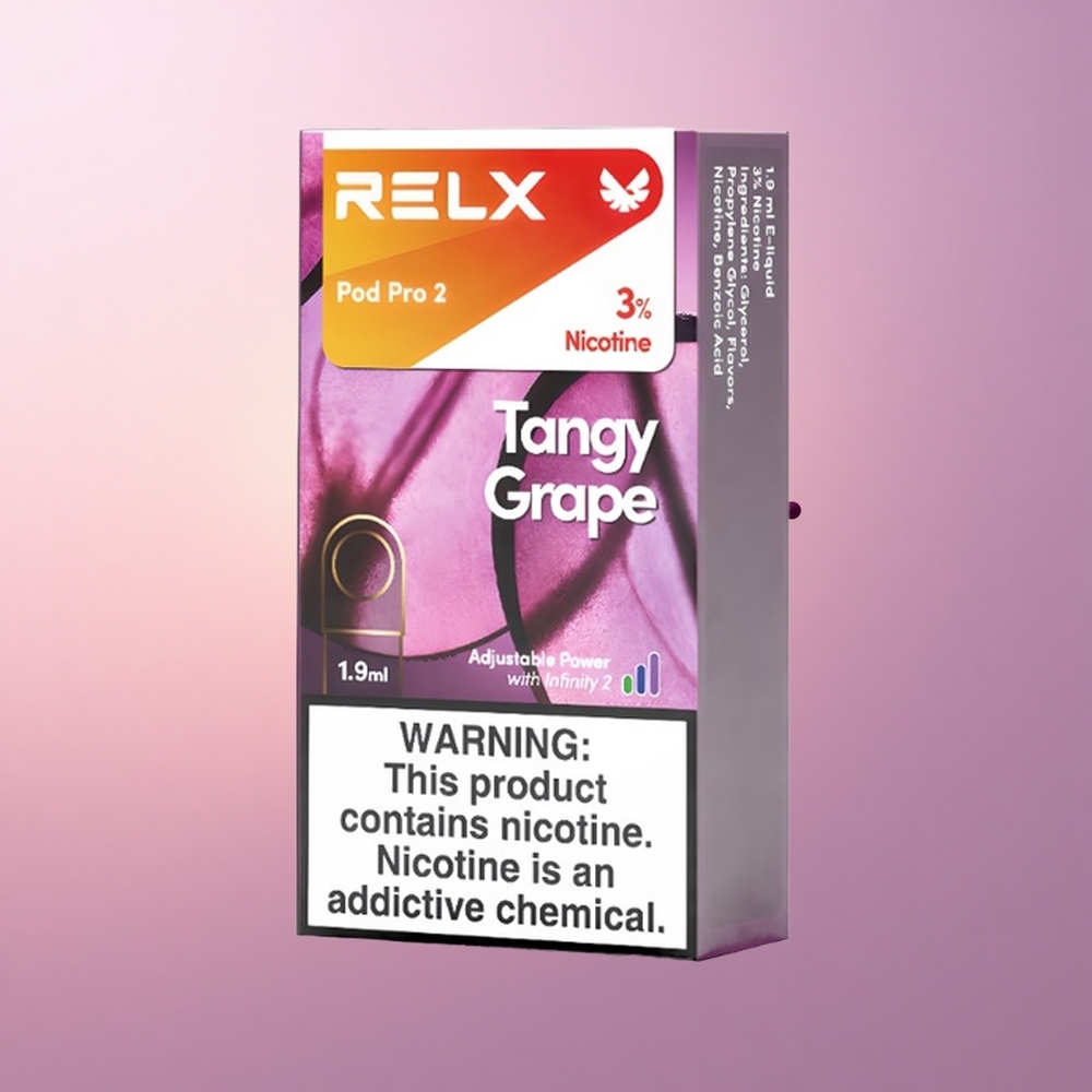 Relx Pod Pro 2 Vape Device Hapu Viinamari 30mg/ml 19ml 3 Pack 3 Režiimi