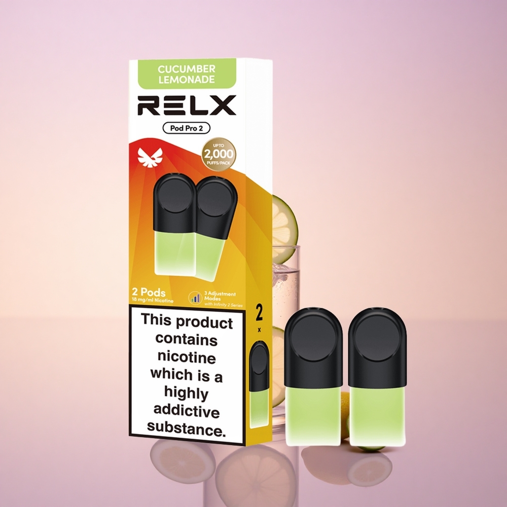 Relx Pod Pro 2 Vape Device Joogikurgi Limonaad 18mg/ml - 19ml 2/3 kartongis 3 pinge režiimi