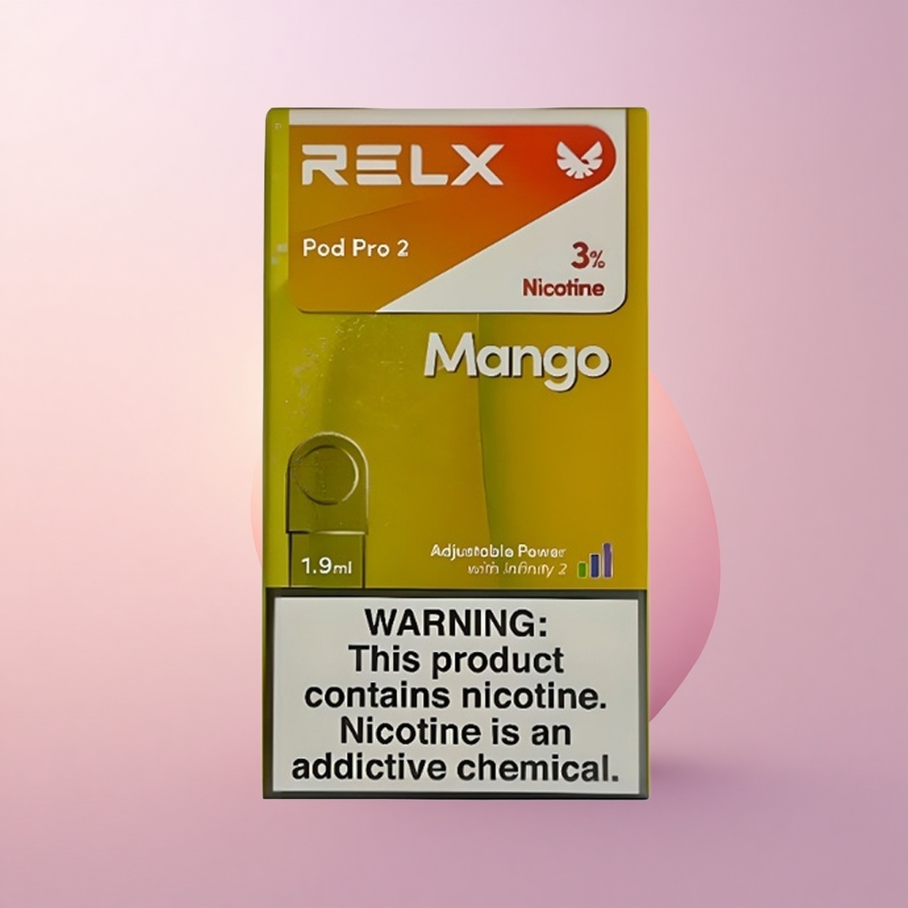Relx Pod Pro 2 Vape Device Mango Jää 30mg/ml 19ml 3 Pingutustaset