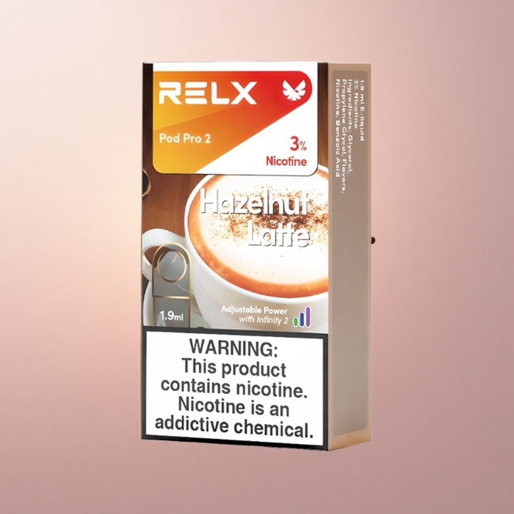 Relx Pod Pro 2 Vape Device Metsapähkli Latte 30mg/ml 19ml 3 toiteviisi