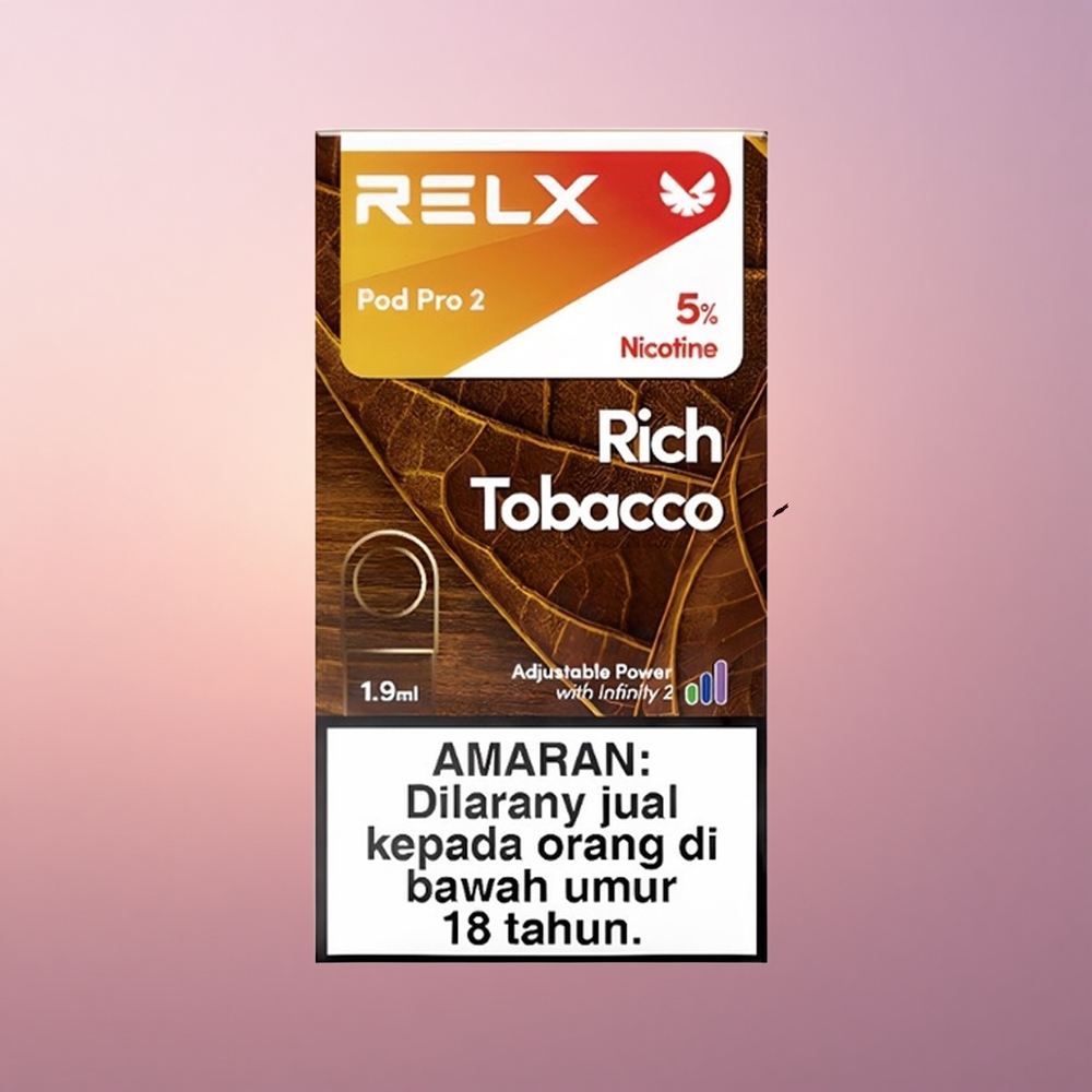 Relx Pod Pro 2 Vape Device Rikas Tubakas 50mg/ml 19ml 3 Pingutustrežiimi