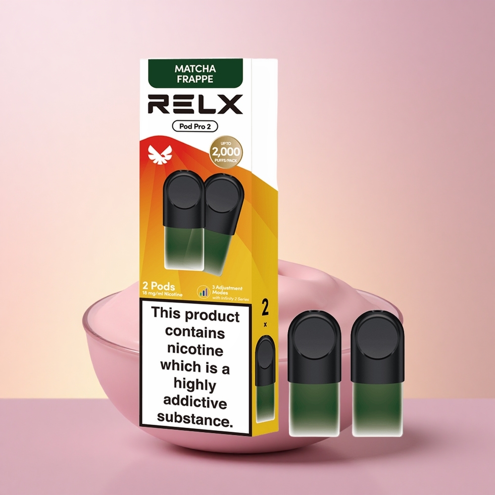 Relx Pod Pro 2 Vape Device Tea-Matcha Frappé Tee 19ml 3 Pingetust