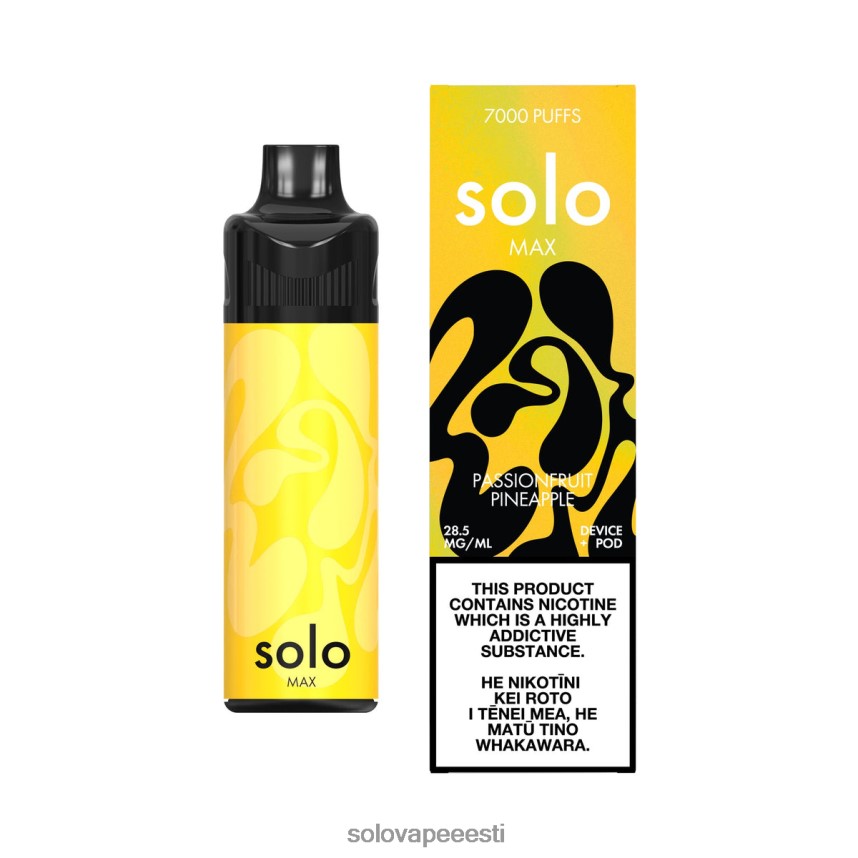 Solo Vape Nikotiin - Solo MAX kauna komplekt kannatuspuu ananass H8LFDR69