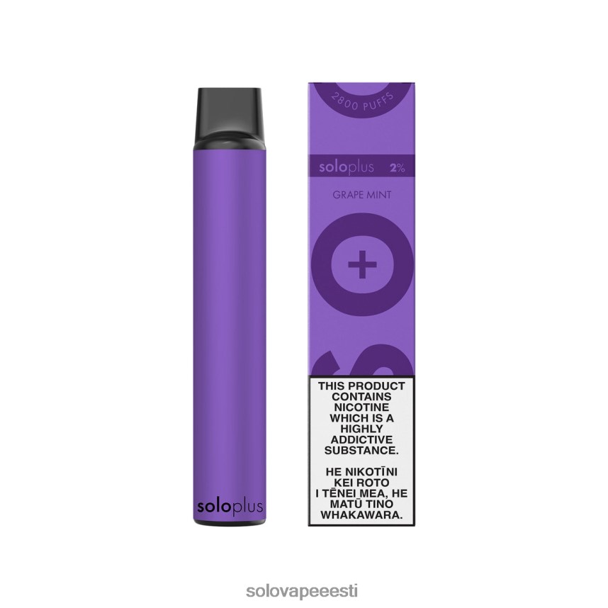 Solo Vape Nikotiin - Solo Plus ühekordne vape viinamarja piparmünt H8LFDR27