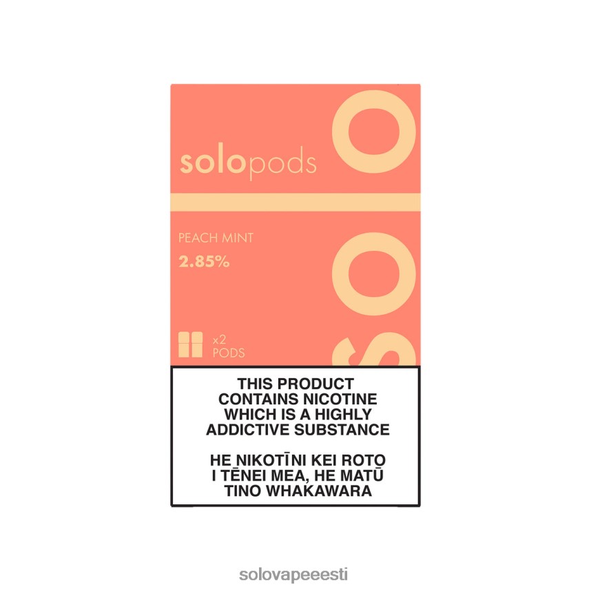 Solo Vape Nikotiin - Solo asenduskarp 2-pakk virsiku piparmünt H8LFDR57