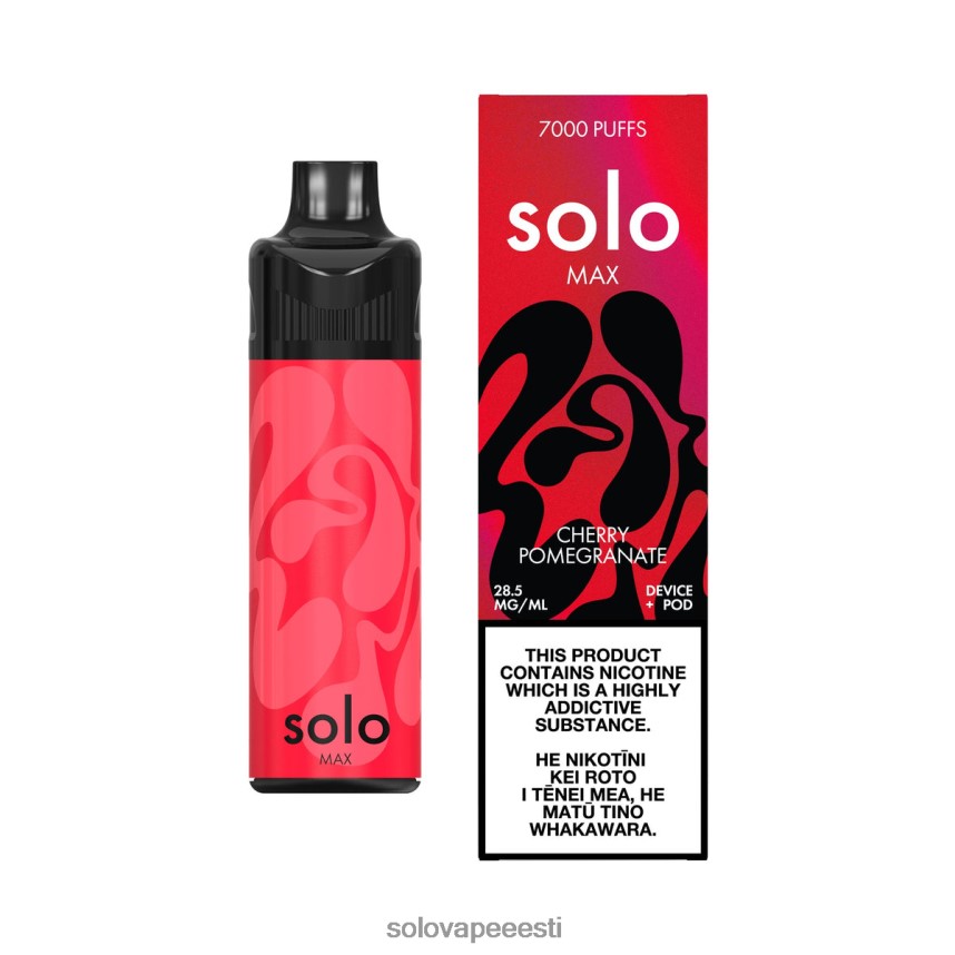 Solo Vape Review - Solo MAX kauna komplekt kirsi granaatõun H8LFDR66