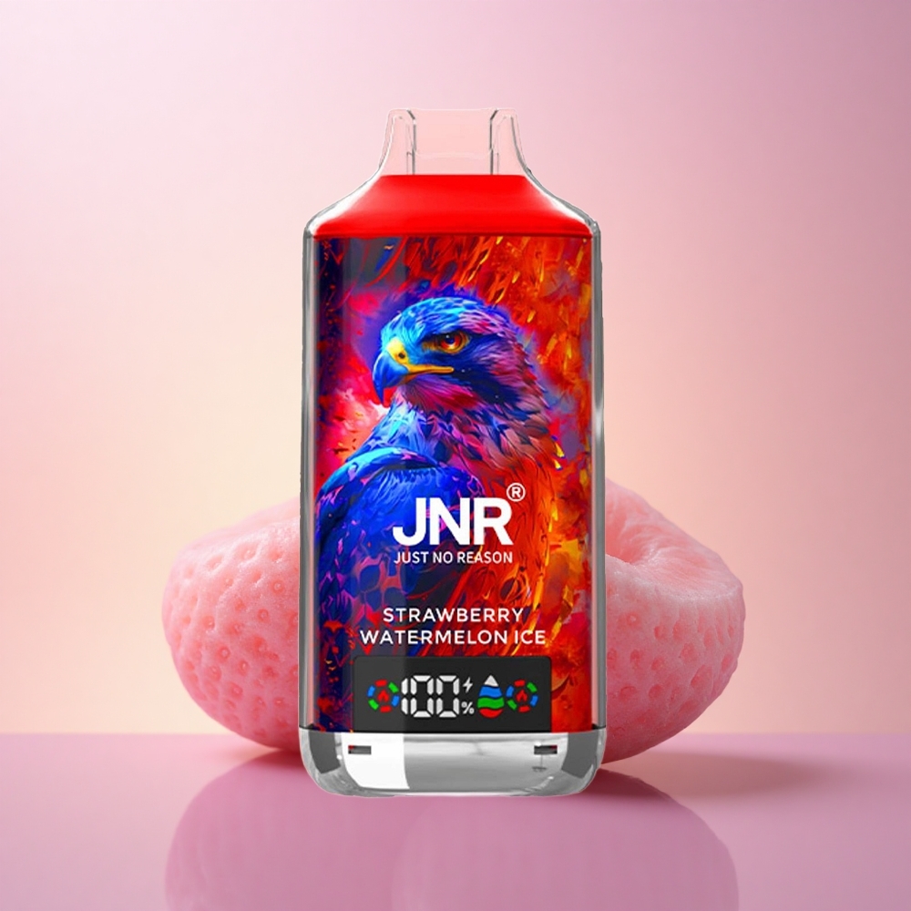 JNR Falcon X 18000 Maasika-Arbuusi Jää 24ml Kahekorraga Mesh Digitaalne Type-C 0%